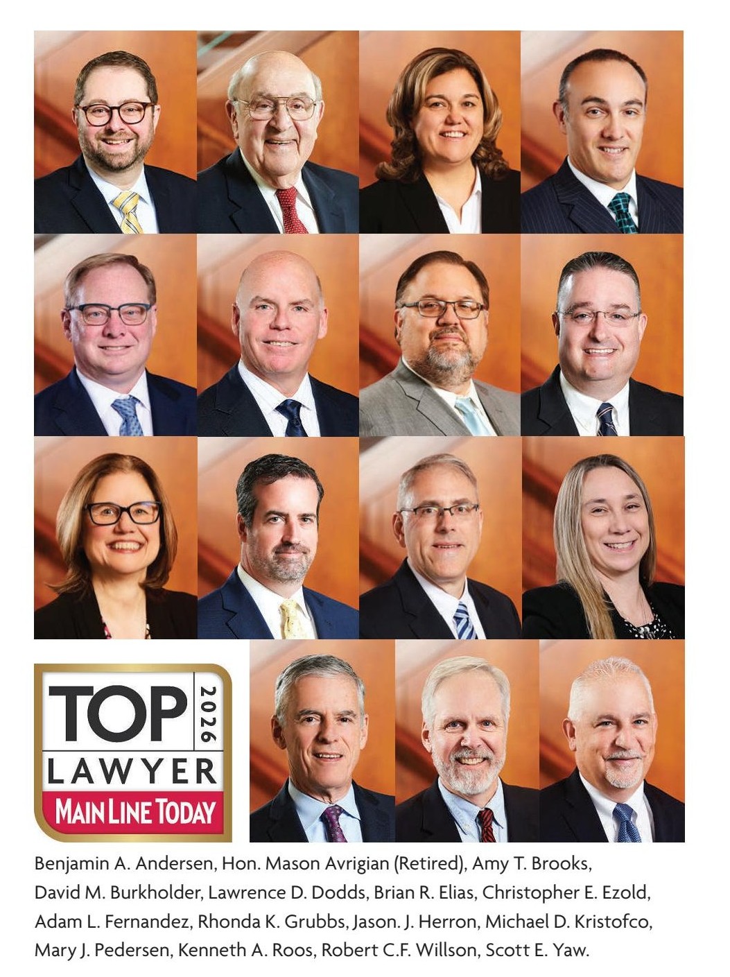Wisler Pearlstine's 2026 Main Line Today Top Lawyers